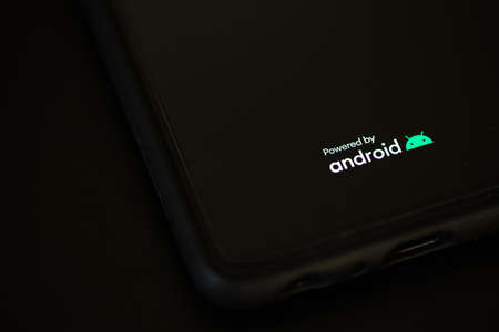 siegen, north rhine westphalia / germany - 02 06 2021: smartphone powered by androidのeditorial素材