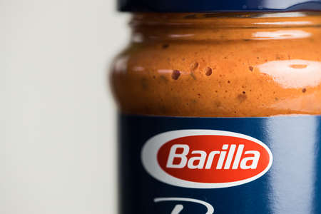 siegen, north rhine westphalia / germany - 06 06 2021: a barilla food productのeditorial素材