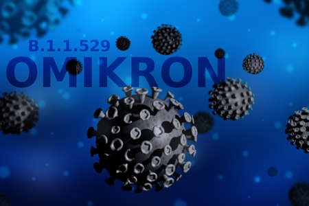 a corona virus omicron variant compositionの写真素材