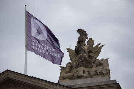 berlin,berlin /germany - 20 10 2021: a sign of the new humboldt forum building in berlin germanyのeditorial素材