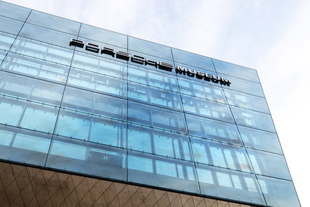 Stuttgart, Baden-Wuerttemberg , Germany - 04 10 2023: The Porsche Museum in Stuttgart Germanyのeditorial素材