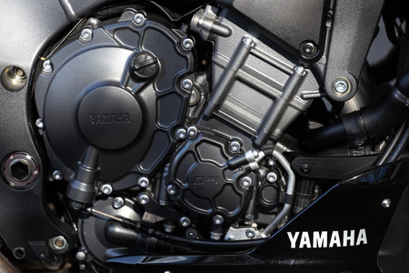 Stuttgart, Baden-Wuerttemberg , Germany - 06 10 2023: a Yamaha motorcycle close upのeditorial素材