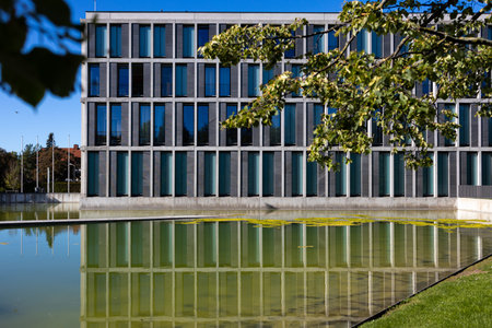 Erfurt, Thuringia, Germany - 05 09 2023: The building of the German Federal Labor Courtのeditorial素材