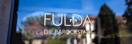 Fulda, Hesse, Germany - 04 09 2023: The slogan of Fulda Germany panoramaのeditorial素材