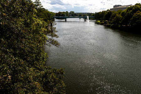 the famous german ruhr riverの写真素材