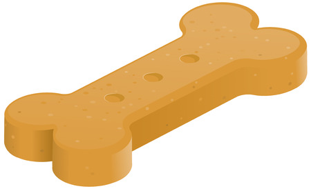 Bone shaped dog treat or biscuitのイラスト素材