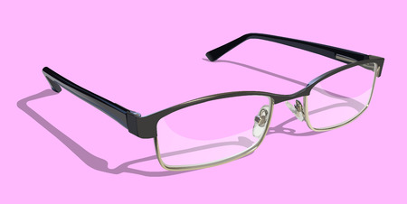 Reading Glasses on colored background.のイラスト素材