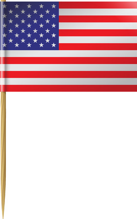 Small United States Flag on a toothpickのイラスト素材