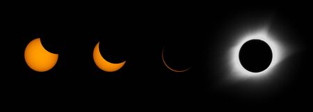 Composite image of the North American Solar Eclipse 2017の写真素材