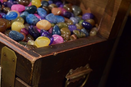 Gems in a Treasure Chestの写真素材
