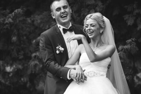 Lovely couple having fun in the parkの写真素材