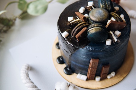 beautiful designer chocolate cakeの写真素材