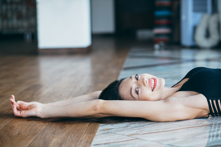 Girls have a rest after morning classesの写真素材