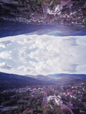 Small town in the countrysideの写真素材