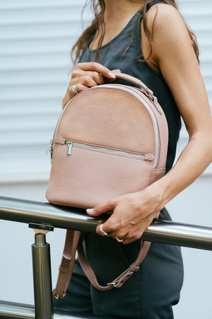 Fashionable, beautiful, womens bag from a close angle.の写真素材