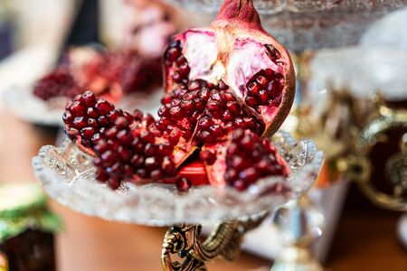 Big Ripe Red Garnet. Organic and Benefit Garnet Fruit.の写真素材