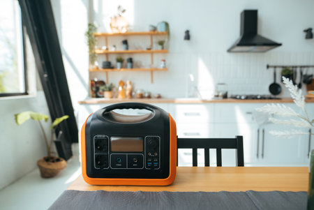 portable power station at homeの写真素材
