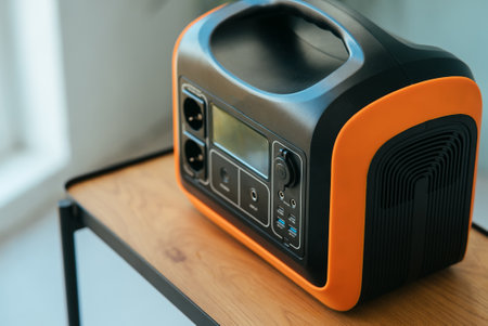 portable power station at home interiorの写真素材