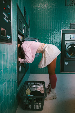 Experience a Youthful Vibe at a Bright and Modern Laundromat in the Heart of the City