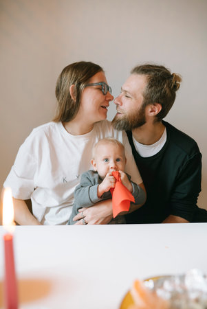 A Family Moment Love and Joy Beautifully Captured with an Adorable Baby in the Scene