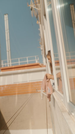 Urban Reflection Capturing a Beautiful Moment Through Glass in the Cityscape and Beyond