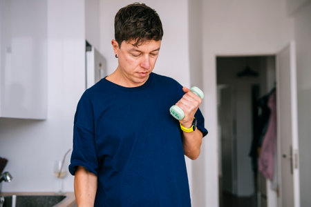 Person carefully checks dosage details on pill bottle label