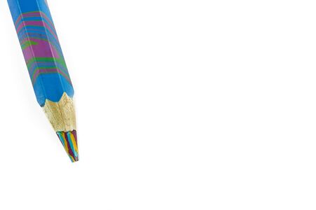 Big color pencil isolated on whiteの写真素材