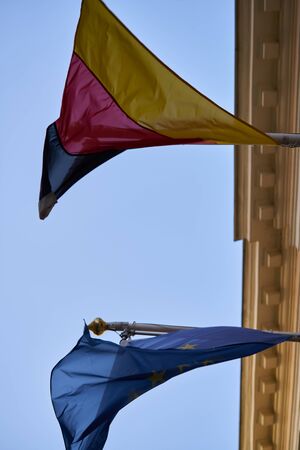 European Union flag as background.の写真素材