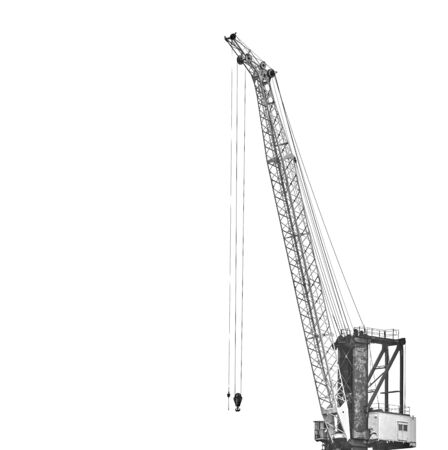 Port cargo crane over blue sky backgroundの写真素材