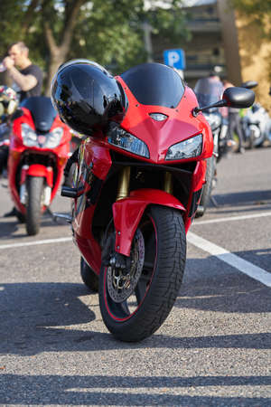 vertical photo of modern sportbike