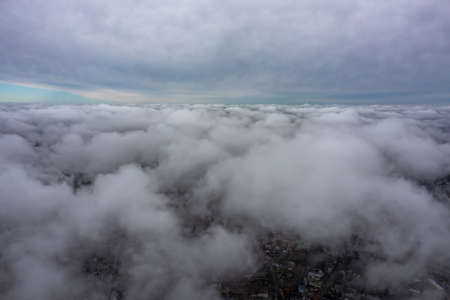 Dramatic sky with stormy cloudsの写真素材