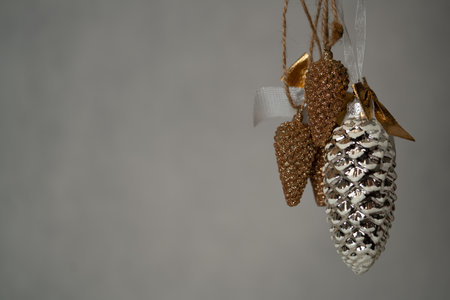 Christmas tree toy bump backgroung with free space.の写真素材