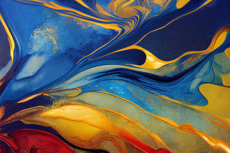 a painting of a blue. .