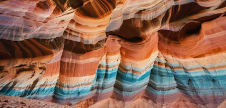 Antelope Canyon in Arizona, United States of America. Beautiful colorful sandstone formations in deserts of Arizona are popular destination for hikers.の素材