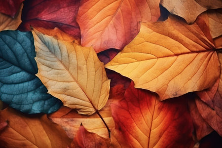 Autumn leaves background. Colorful autumn leaves background. Autumn leaves backgroundの素材
