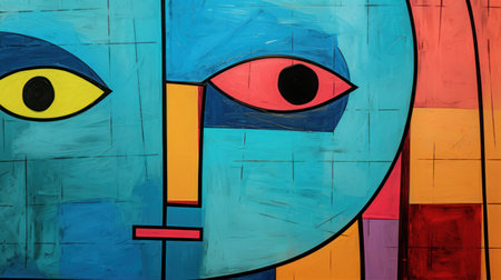Mural art at Lower East Side Gallery in Manhattanの素材
