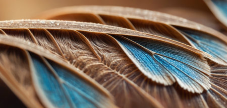 feathers of a bird close-up, macro photo.の素材