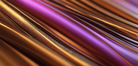 abstract background with smooth lines in purple and orange colors, digitally generated imageの素材