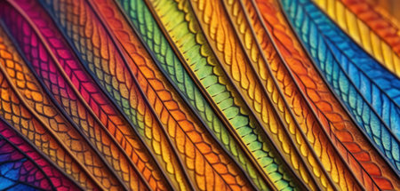 Colorful abstract background, close up of colorful wood carving texture.の素材