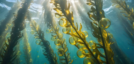 Underwater view of Seaweed (Laminaria officinalis)の素材