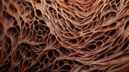 Macro close-up of the surface of a brown paper.の素材