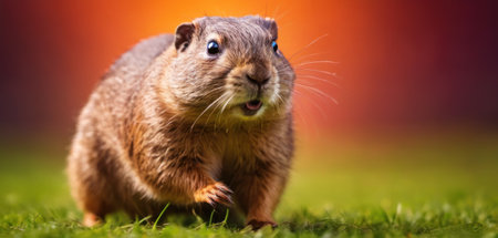 Cute little german ground squirrel (Lariscus germanica)の素材