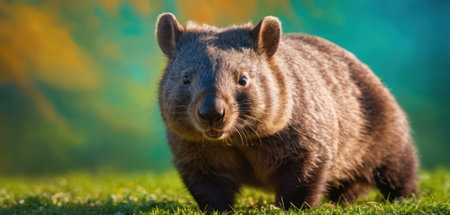 Wombat (Vombus marsupialis) in natural habitatの素材