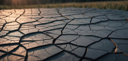 Dry cracked earth background. Global warming and climate change concept.の素材