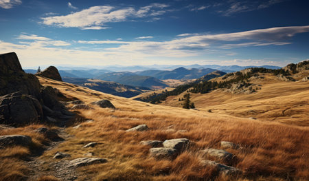 Mountain landscape. Autumn in the Ukrainian Carpathian Mountains.の素材