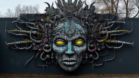 Street art in Kiev, Ukraine. Kiev is the capital and largest city of Ukraine.の素材