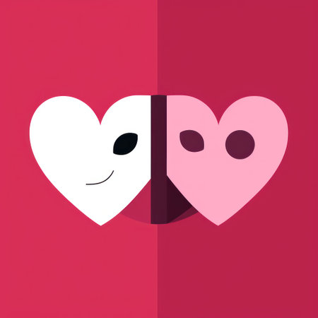 Happy valentine's day greeting card with heart. Vector illustration.の素材