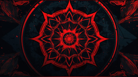 Abstract fractal illustration for creative design looks like a mandala.の素材