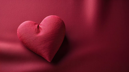 Red heart on a red background. Valentine's Day. Love.の素材