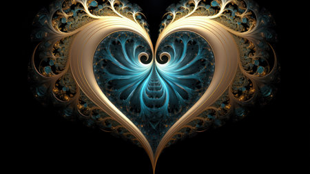 Abstract fractal. Fractal art background for creative design. Decoration for wallpaper, desktop, poster, cover booklet. Print for clothes, t-shirt. Creative illustration for designの素材